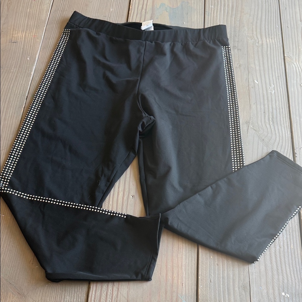 SHEIN Black Leggings with Silver Accents